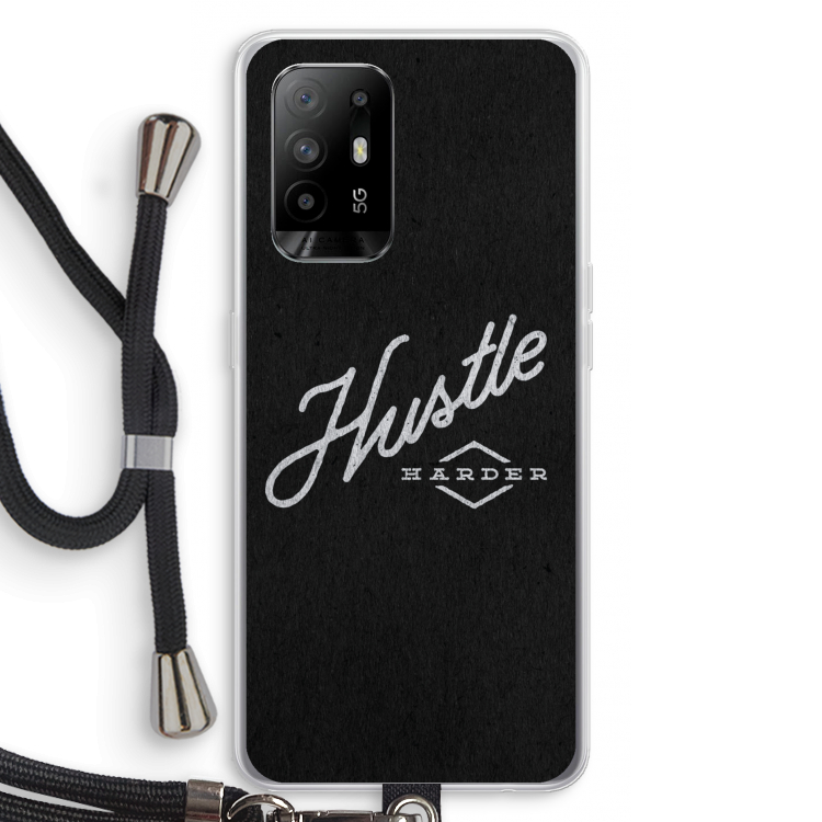 Hustle: Oppo A94 5G Transparant Hoesje met koord