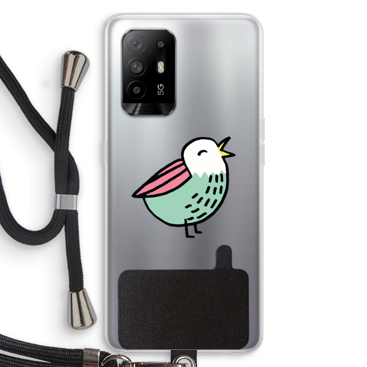 Birdy: Oppo A94 5G Transparant Hoesje met koord