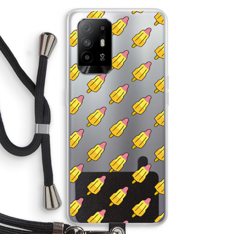 Waterijsjes: Oppo A94 5G Transparant Hoesje met koord