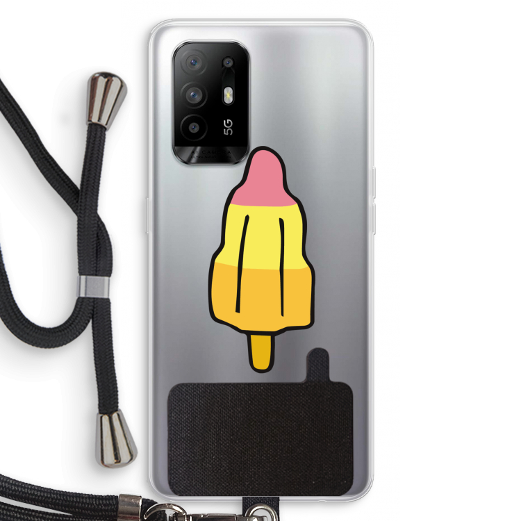 Raketijsje: Oppo A94 5G Transparant Hoesje met koord