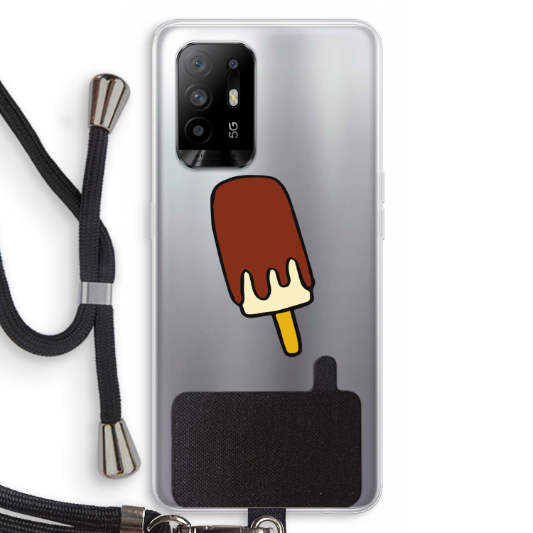 Frisco: Oppo A94 5G Transparant Hoesje met koord