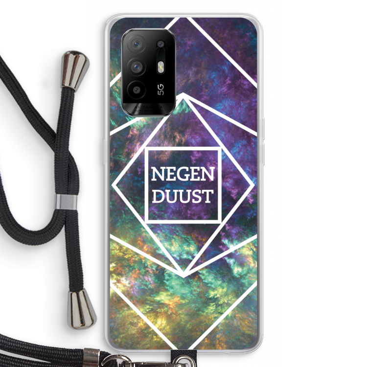 Negenduust ruimte: Oppo A94 5G Transparant Hoesje met koord