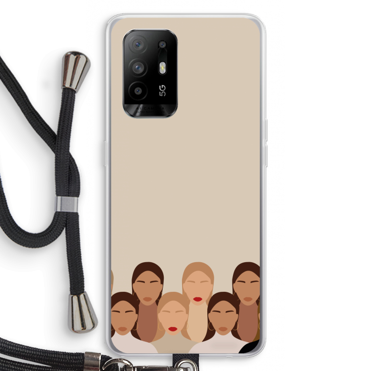Girls girls girls: Oppo A94 5G Transparant Hoesje met koord