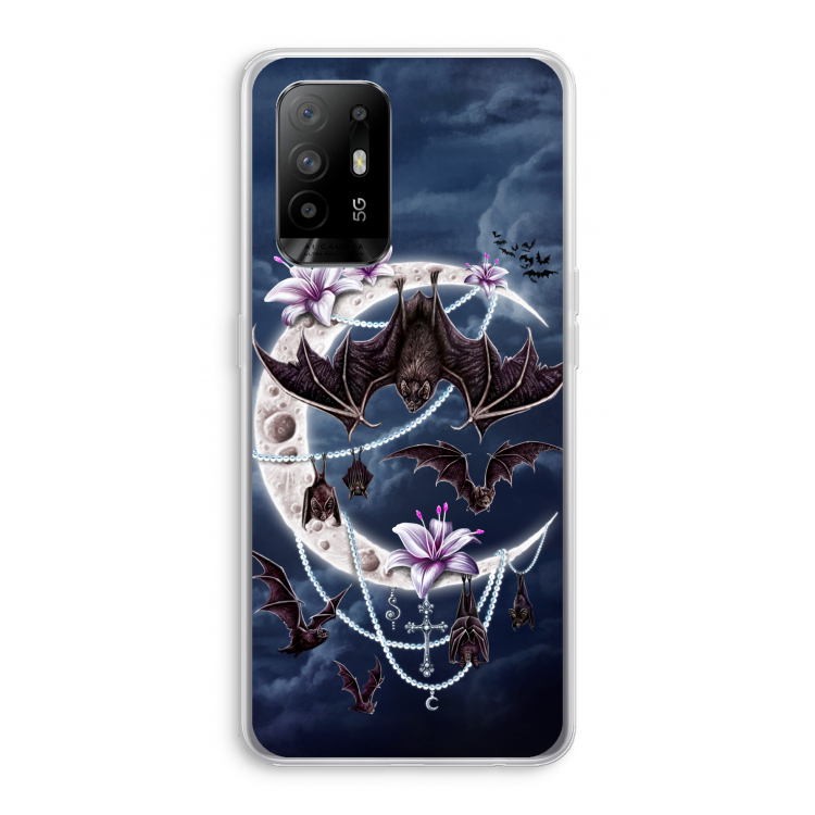 Vleermuizen Maan: Oppo A94 5G Transparant Hoesje