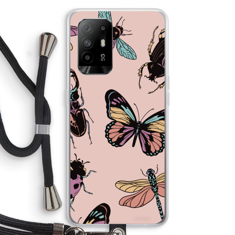 Tiny Bugs: Oppo A94 5G Transparant Hoesje met koord