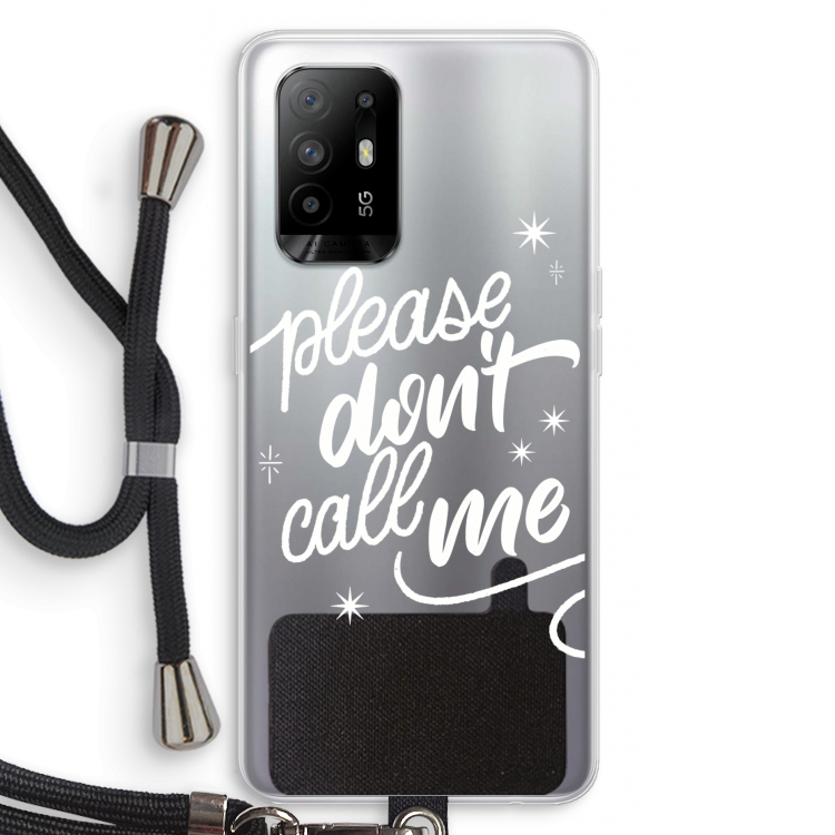 Don't call: Oppo A94 5G Transparant Hoesje met koord