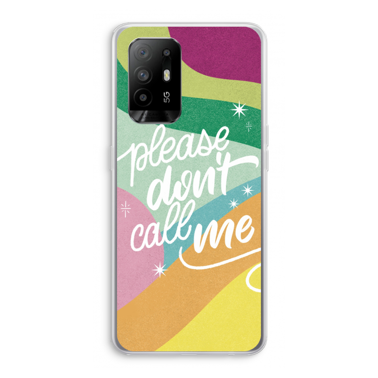 Don't call: Oppo A94 5G Transparant Hoesje