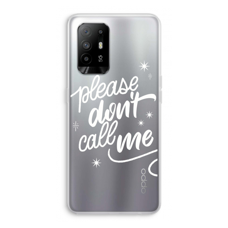 Don't call: Oppo A94 5G Transparant Hoesje