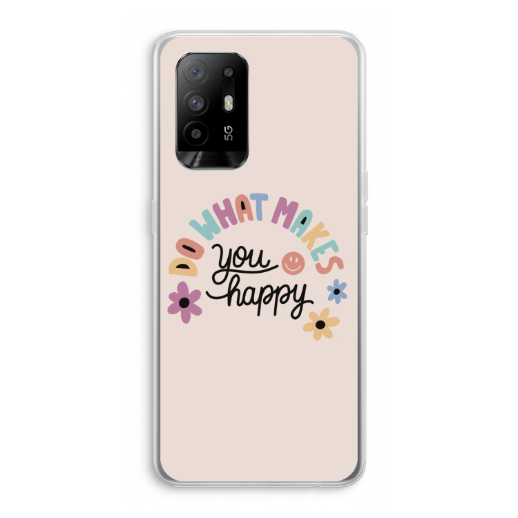 Happy days: Oppo A95 5G Transparant Hoesje