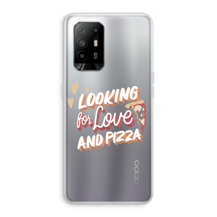 Pizza is the answer: Oppo A95 5G Transparant Hoesje