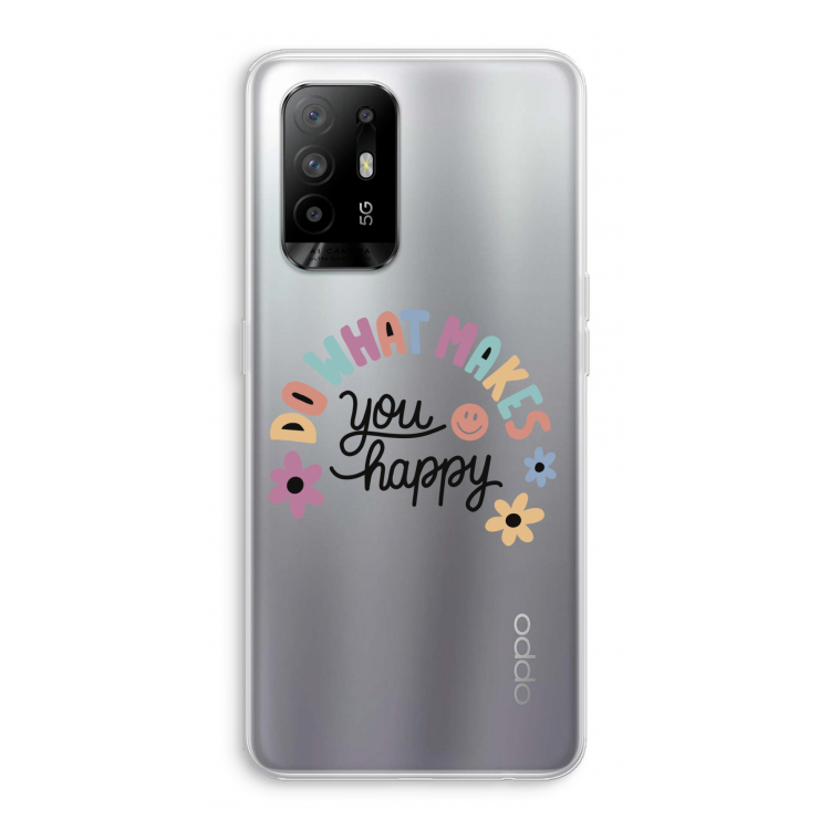Happy days: Oppo A95 5G Transparant Hoesje