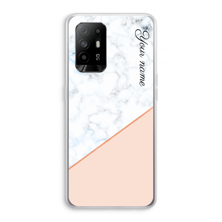 Marmer in stijl: Oppo A95 5G Transparant Hoesje