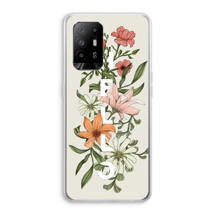 Hello bloemen: Oppo A95 5G Transparant Hoesje