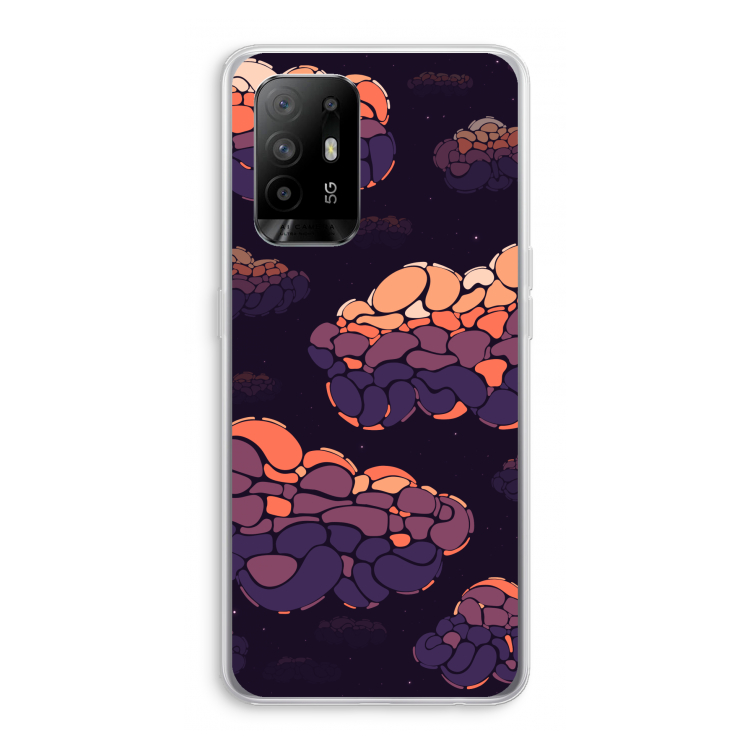 Patroon Wolken: Oppo A95 5G Transparant Hoesje