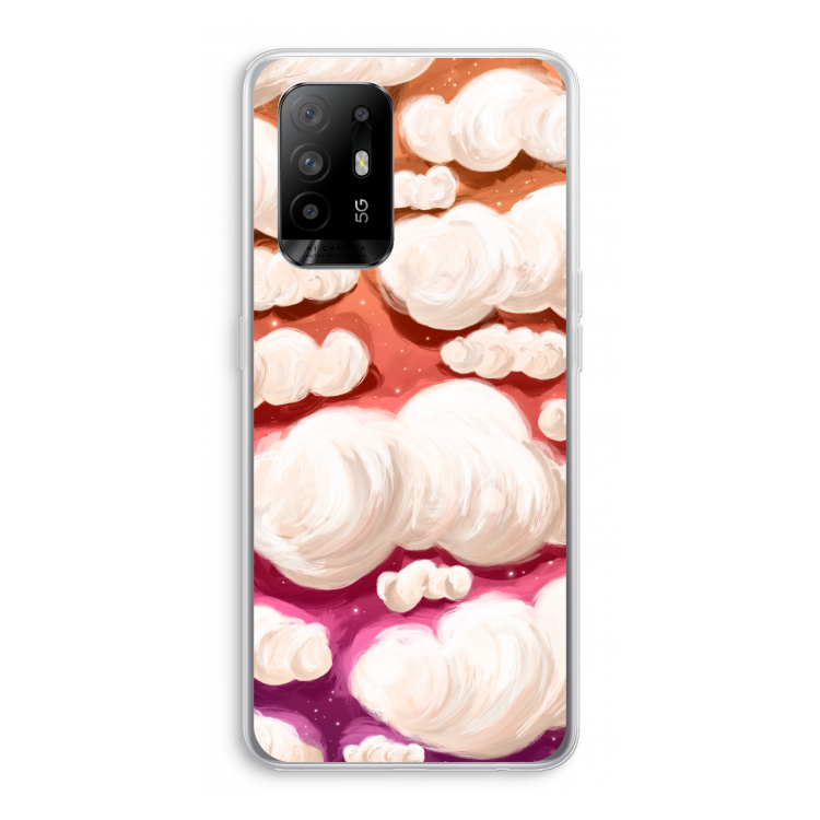 Katoen Wolken: Oppo A95 5G Transparant Hoesje