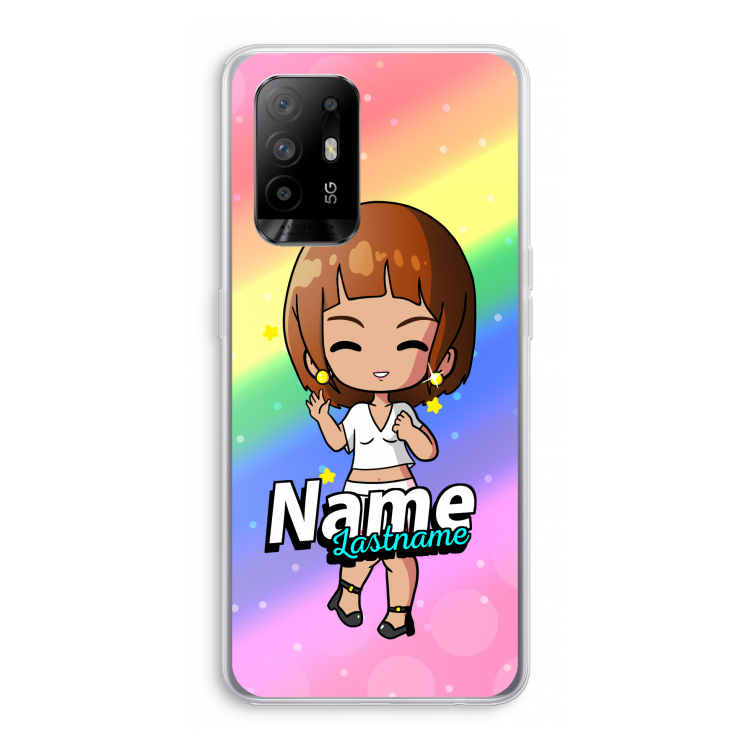 Chibi Maker vrouw: Oppo A95 5G Transparant Hoesje