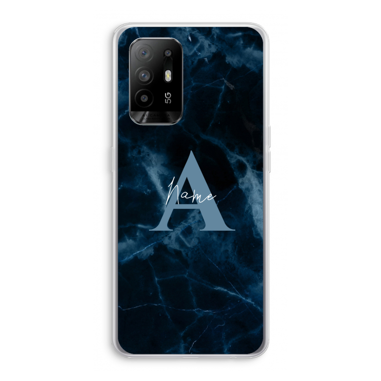 Midnight Marble: Oppo A95 5G Transparant Hoesje