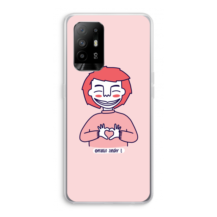 Hartje: Oppo A95 5G Transparant Hoesje