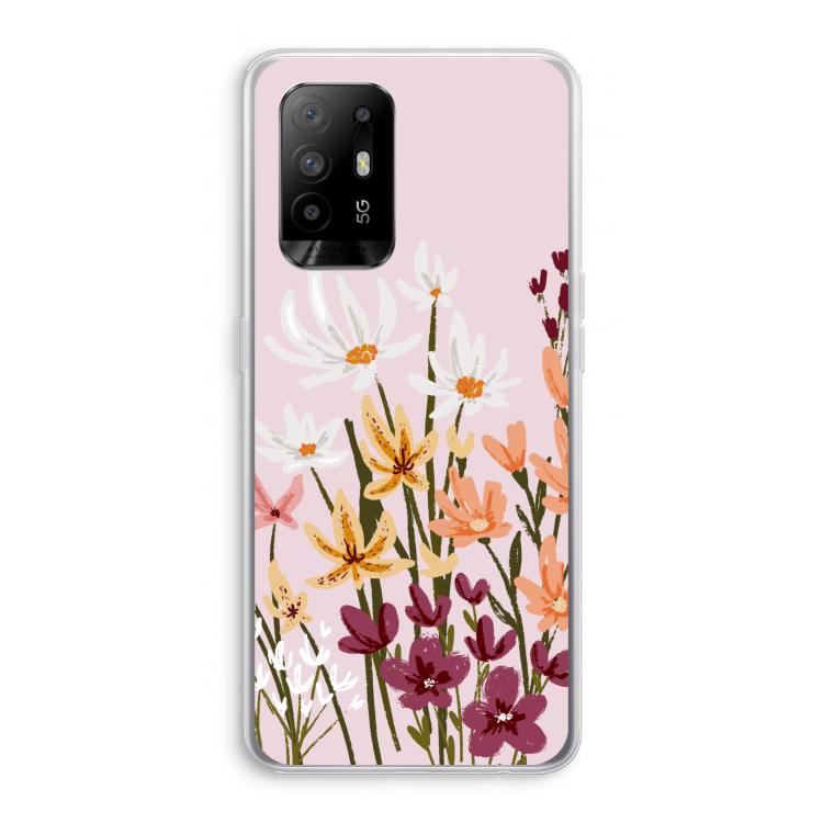 Painted wildflowers: Oppo A95 5G Transparant Hoesje