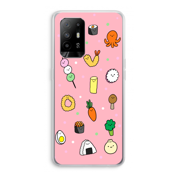 Happy bento friends: Oppo A95 5G Transparant Hoesje