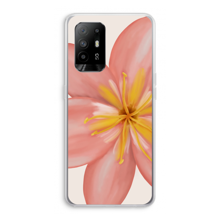 Pink Ellila Flower: Oppo A95 5G Transparant Hoesje