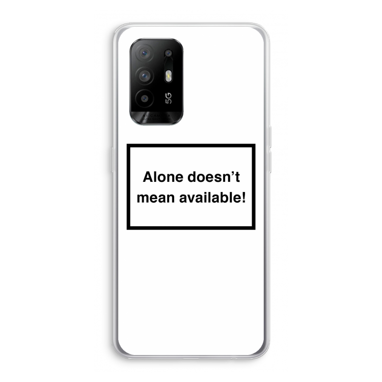 Alone: Oppo A95 5G Transparant Hoesje
