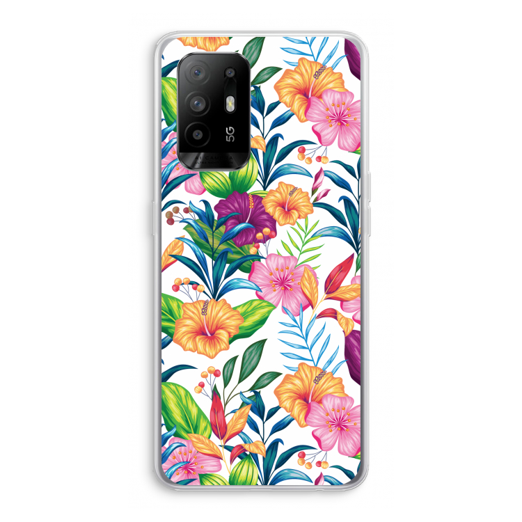 Tropisch 2: Oppo A95 5G Transparant Hoesje