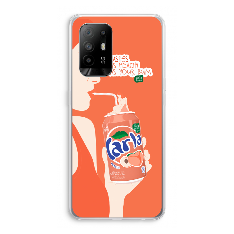 Peach please!: Oppo A95 5G Transparant Hoesje