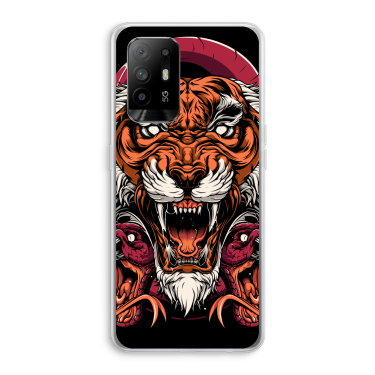 Tiger and Rattlesnakes: Oppo A95 5G Transparant Hoesje