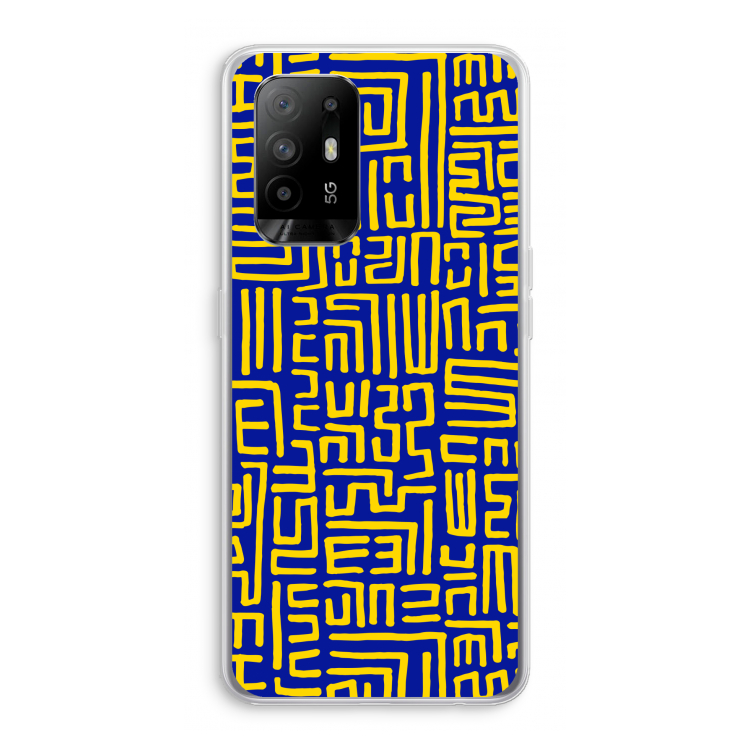 Majorelle Blue Print: Oppo A95 5G Transparant Hoesje