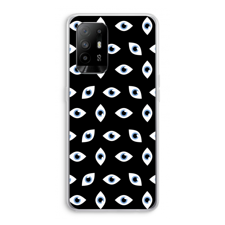 Eyes pattern: Oppo A95 5G Transparant Hoesje