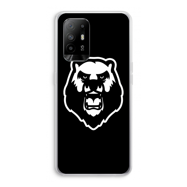 Angry Bear (black): Oppo A95 5G Transparant Hoesje