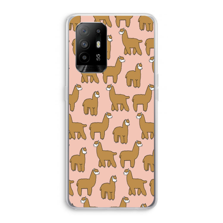 Alpacas: Oppo A95 5G Transparant Hoesje