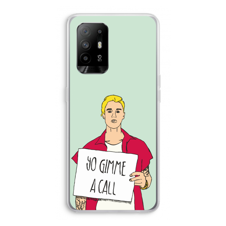 Gimme a call: Oppo A95 5G Transparant Hoesje