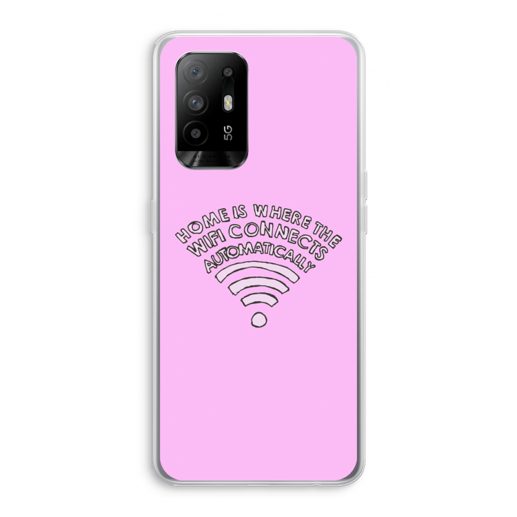 Home Is Where The Wifi Is: Oppo A95 5G Transparant Hoesje