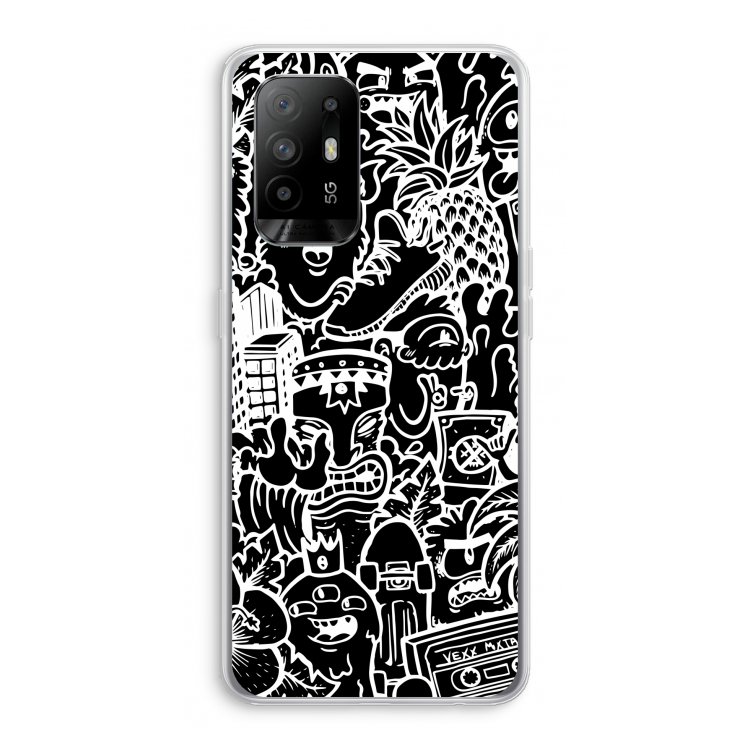 Vexx Black Mixtape: Oppo A95 5G Transparant Hoesje