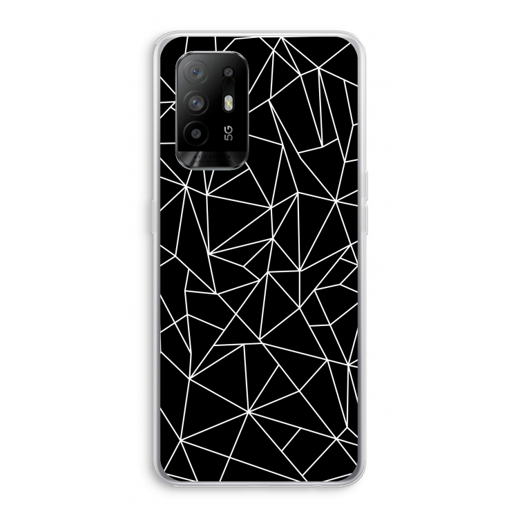 Geometrische lijnen wit: Oppo A95 5G Transparant Hoesje