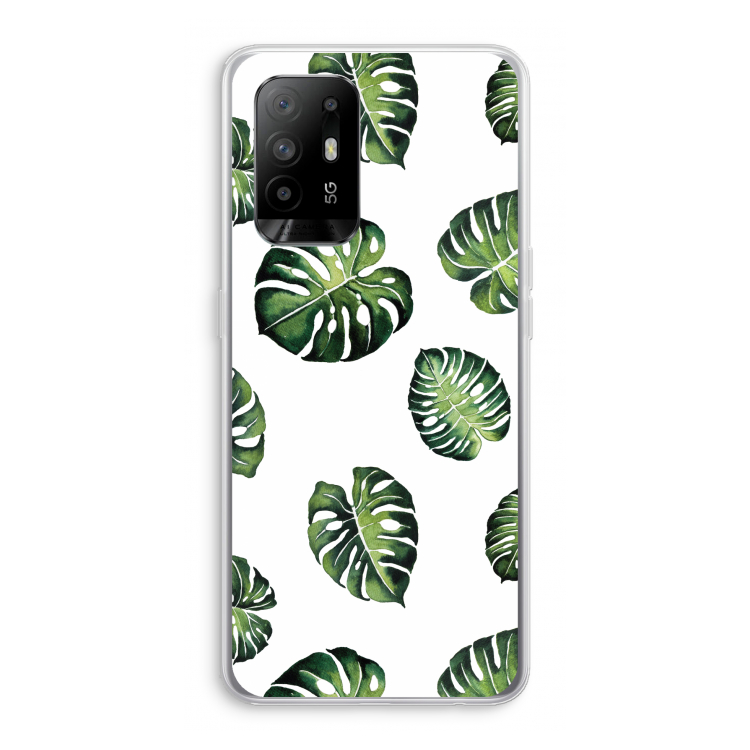 Tropische bladeren: Oppo A95 5G Transparant Hoesje