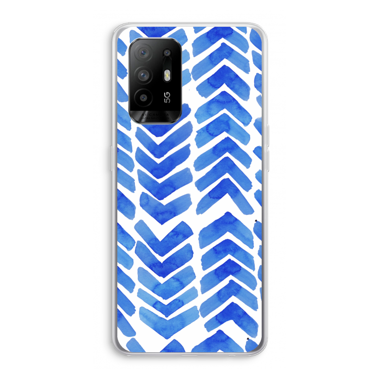 Blauwe pijlen: Oppo A95 5G Transparant Hoesje