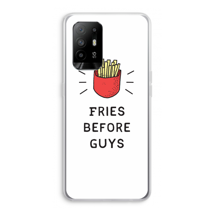 Fries before guys: Oppo A95 5G Transparant Hoesje