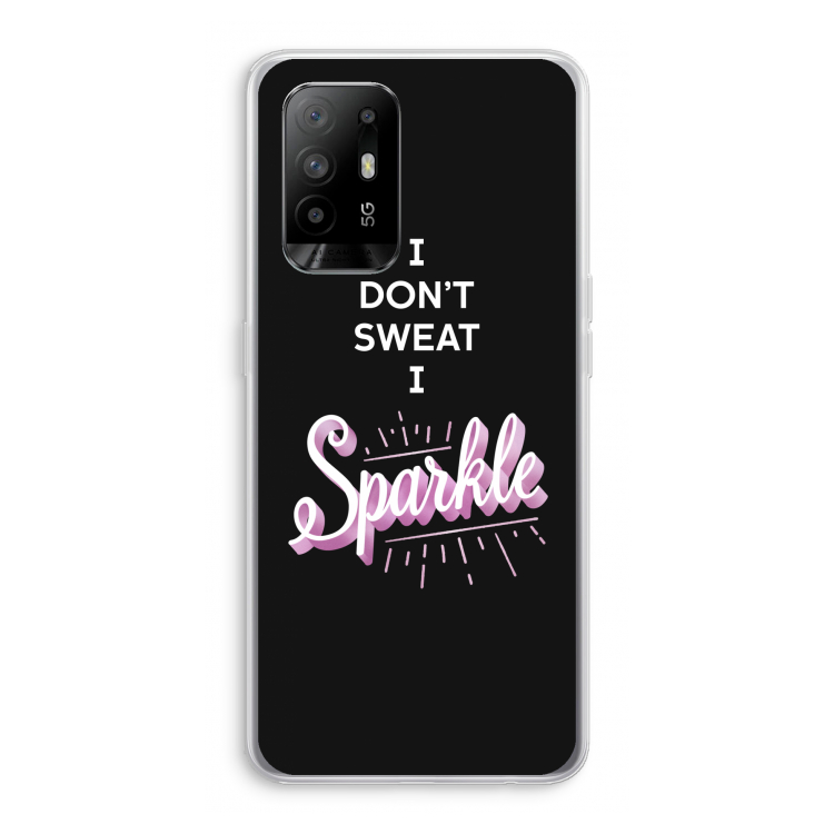 Sparkle quote: Oppo A95 5G Transparant Hoesje