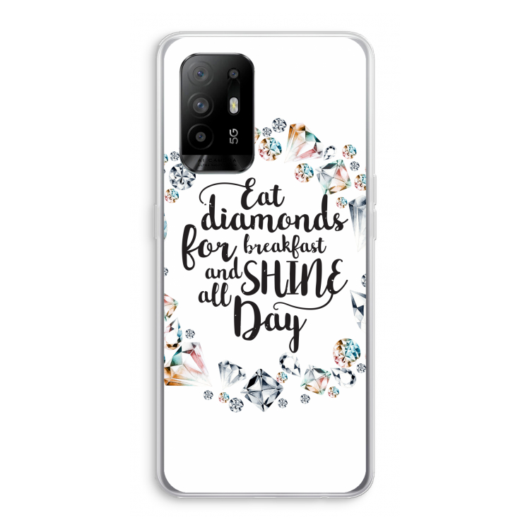 Diamonds: Oppo A95 5G Transparant Hoesje