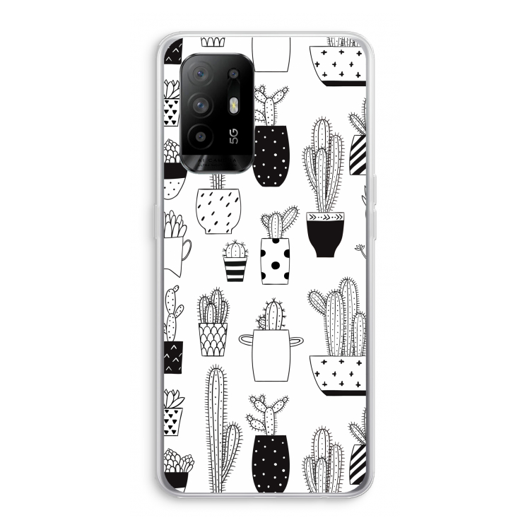 Cactusmotief: Oppo A95 5G Transparant Hoesje
