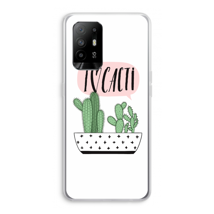 I love cacti: Oppo A95 5G Transparant Hoesje