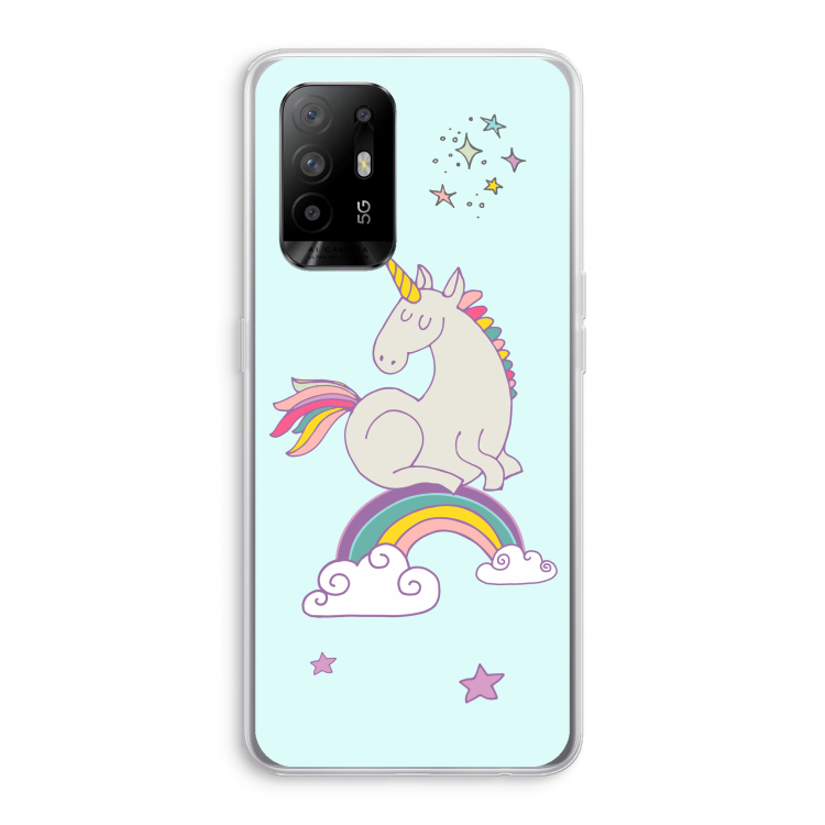 Regenboog eenhoorn: Oppo A95 5G Transparant Hoesje