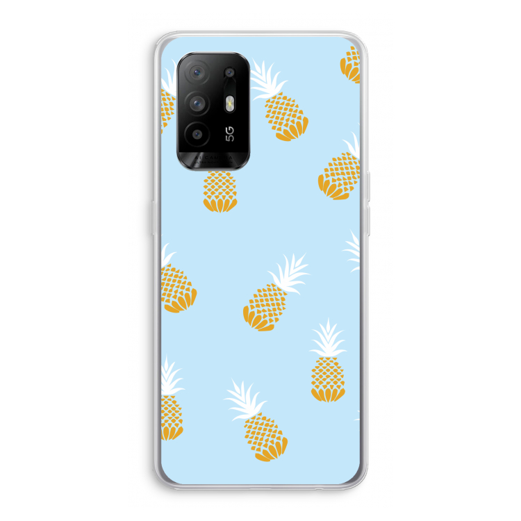 Ananasjes: Oppo A95 5G Transparant Hoesje