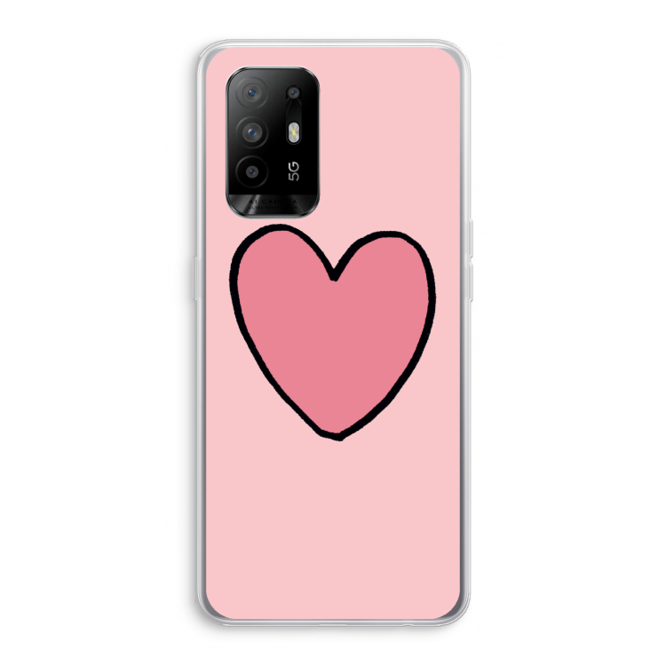 Hartje: Oppo A95 5G Transparant Hoesje