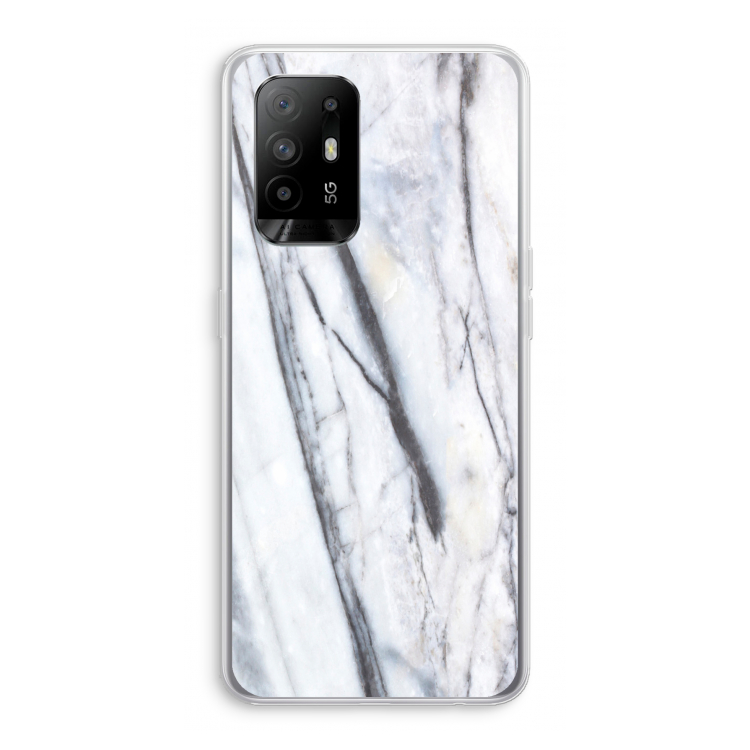 Gestreepte marmer: Oppo A95 5G Transparant Hoesje