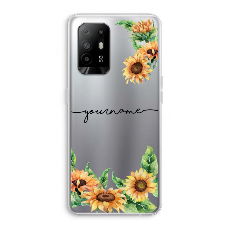 Zonnebloemen: Oppo A95 5G Transparant Hoesje