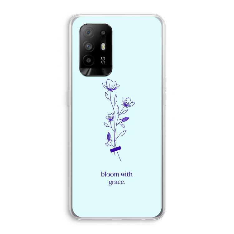 Bloom with grace: Oppo A95 5G Transparant Hoesje